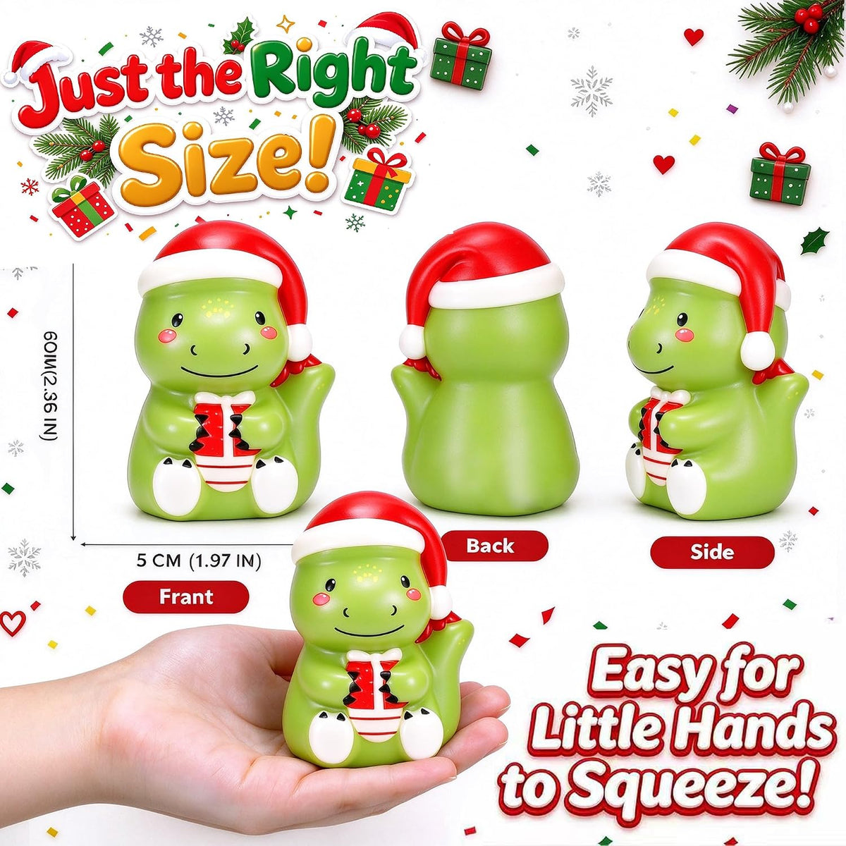 24PCS Christmas Squishy Sensory Toys - Holiday Party Favors for Kids, Stress Relief Fidget Toys for Stocking Stuffers, Goodie Bag Pinata Fillers, Advent Calendar Stuff & Classroom Prizes (Christmas)